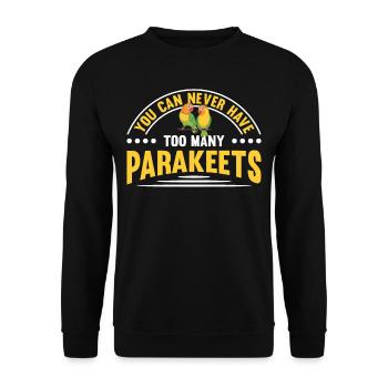 Sittiche Kann Man Nie Genug Haben - Unisex Pullover - Schwarz - Vorne - Alina (178cm) & Michal (187cm)