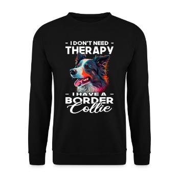 Border Collie - Amoureux des chiens - Propriétaires de chiens - Sweat-shirt Unisexe - noir - Devant - Alina (178cm) & Michal (187cm)