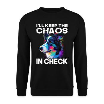Border Collie - Dog Lovers - Dog Owners - Unisex Sweatshirt - black - Front - Alina (178cm) & Michal (187cm)
