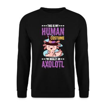 C’est mon costume humain, qui - Sweat-shirt Unisexe - noir - Devant - Alina (178cm) & Michal (187cm)