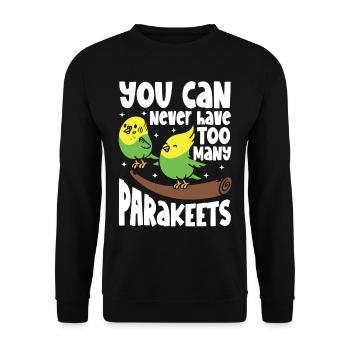 Sittiche Kann Man Nie Genug Haben - Unisex Pullover - Schwarz - Vorne - Alina (178cm) & Michal (187cm)