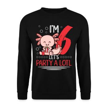 J’ai 6 ans, célébrons beaucoup - Sweat-shirt Unisexe - noir - Devant - Alina (178cm) & Michal (187cm)