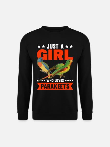 Nur Ein Mädchen, Das Sittiche Liebt - Unisex Pullover - Schwarz