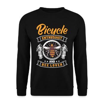 Passionné de vélo et amoureux des abeilles - Sweat-shirt Unisexe - noir - Devant - Alina (178cm) & Michal (187cm)