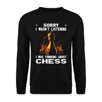 Chess Players - Unisex Sweatshirt - black - Front - Alina (178cm) & Michal (187cm)