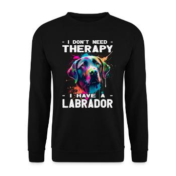 Labrador - Hundeliebhaber - Hundebesitzer - Unisex Pullover - Schwarz - Vorne - Alina (178cm) & Michal (187cm)