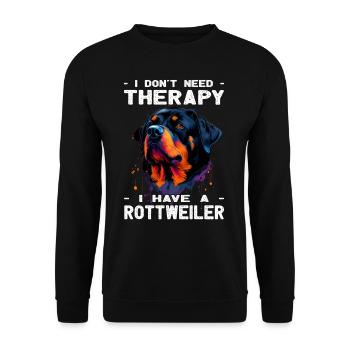 Rottweiler - Hundeliebhaber - Hundebesitzer - Unisex Pullover - Schwarz - Vorne - Alina (178cm) & Michal (187cm)