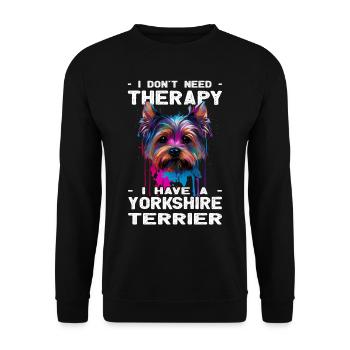 Yorkshire Terrier - Amoureux des chiens - Propriétaires de chiens - Sweat-shirt Unisexe - noir - Devant - Alina (178cm) & Michal (187cm)