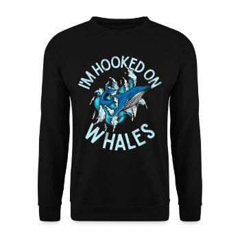 Killerwal Schwertwal Wale beobachten Orca Wal - Unisex Pullover - Schwarz - Vorne - Alina (178cm) & Michal (187cm)