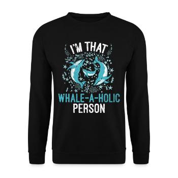 Killer whale killer whale watching Orca whale watching - Unisex Sweatshirt - black - Front - Alina (178cm) & Michal (187cm)