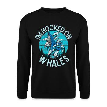 Killerwal Schwertwal Wale beobachten Orca Wal - Unisex Pullover - Schwarz - Vorne - Alina (178cm) & Michal (187cm)