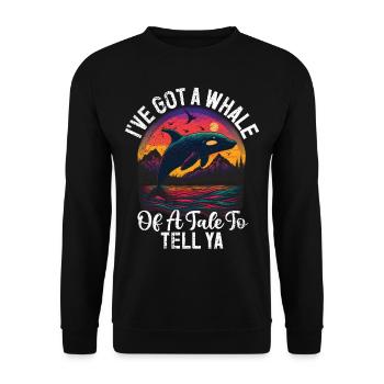 Killer whale killer whale watching Orca whale watching - Unisex Sweatshirt - black - Front - Alina (178cm) & Michal (187cm)