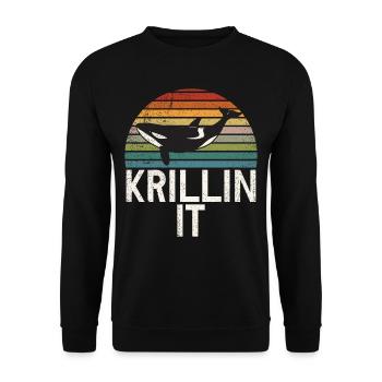 Killer whale killer whale watching Orca whale watching - Unisex Sweatshirt - black - Front - Alina (178cm) & Michal (187cm)