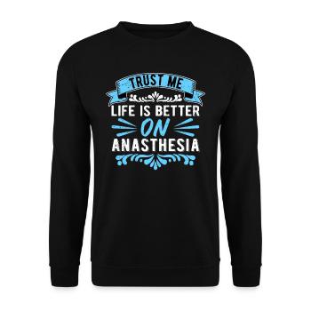 Anesthesiologist Anesthesiologist Anesthesiology - Unisex Sweatshirt - black - Front - Alina (178cm) & Michal (187cm)