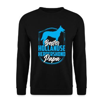 Bester Hollandse Herdershond Papa - Unisex Pullover - Schwarz - Vorne - Alina (178cm) & Michal (187cm)