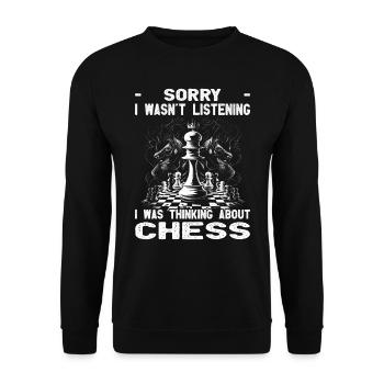 Chess Players - Unisex Sweatshirt - black - Front - Alina (178cm) & Michal (187cm)