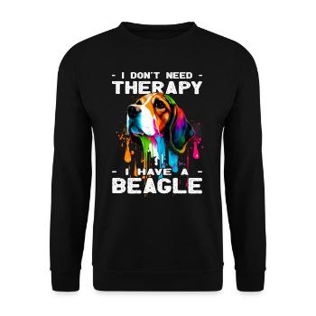 Beagle - Amoureux des chiens - Propriétaires de chiens - Sweat-shirt Unisexe - noir - Devant - Alina (178cm) & Michal (187cm)