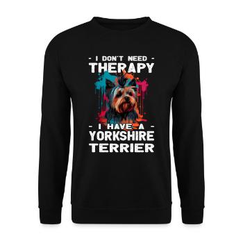 Yorkshire Terrier - Hundeliebhaber - Hundebesitzer - Unisex Pullover - Schwarz - Vorne - Alina (178cm) & Michal (187cm)