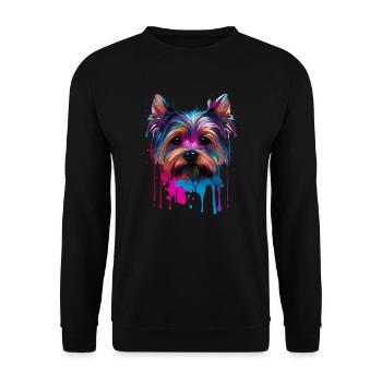 Yorkshire Terrier - Hundeliebhaber - Hundebesitzer - Unisex Pullover - Schwarz - Vorne - Alina (178cm) & Michal (187cm)