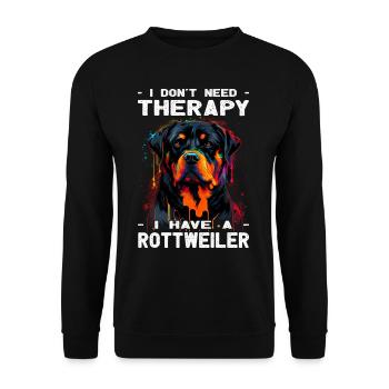 Rottweiler - Hundeliebhaber - Hundebesitzer - Unisex Pullover - Schwarz - Vorne - Alina (178cm) & Michal (187cm)