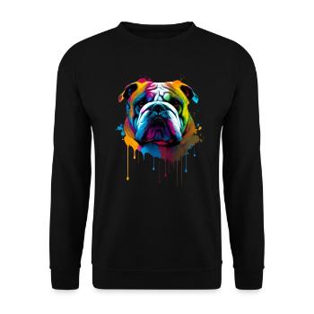 Bulldog - Dog Lovers - Dog Owners - Unisex Sweatshirt - black - Front - Alina (178cm) & Michal (187cm)
