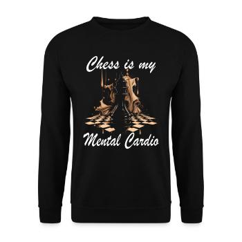 Chess - Chess player - Unisex Sweatshirt - black - Front - Alina (178cm) & Michal (187cm)