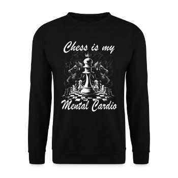 Schach - Schachspieler - Unisex Pullover - Schwarz - Vorne - Alina (178cm) & Michal (187cm)