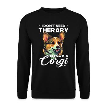 Corgi - Dog lovers - Dog owners - Unisex Sweatshirt - black - Front - Alina (178cm) & Michal (187cm)