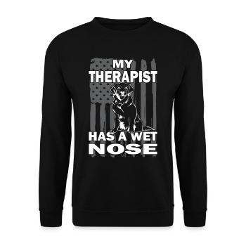 Golden Retriever - Amoureux des chiens - Propriétaires de chiens - Sweat-shirt Unisexe - noir - Devant - Alina (178cm) & Michal (187cm)