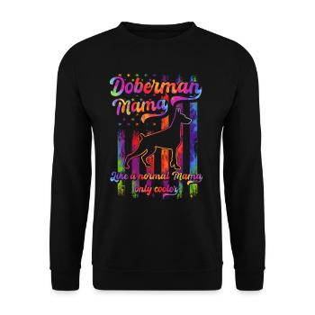 Doberman - Amoureux des chiens - Propriétaires de chiens - Sweat-shirt Unisexe - noir - Devant - Alina (178cm) & Michal (187cm)