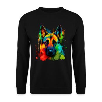 Malinois - Hundeliebhaber - Hundebesitzer - Unisex Pullover - Schwarz - Vorne - Alina (178cm) & Michal (187cm)