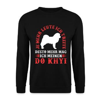Do Khyi mehr mögen Tibetmastiff Tibetdogge - Unisex Pullover - Schwarz - Vorne - Alina (178cm) & Michal (187cm)