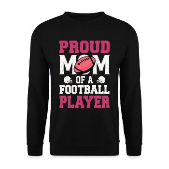 Football Maman Footballeuse Fière Mère - Sweat-shirt Unisexe - noir - Devant - Alina (178cm) & Michal (187cm)