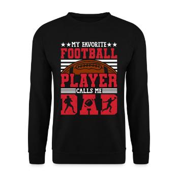 Footballer Father Dad Favorite Football Player - Unisex Sweatshirt - black - Front - Alina (178cm) & Michal (187cm)