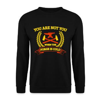 Blacksmith You Are Not You When The Forge Is Cold - Unisex Pullover - Schwarz - Vorne - Alina (178cm) & Michal (187cm)