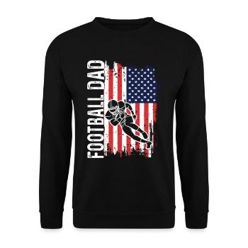Footballeur Père Papa Joueur de football Cadeau - Sweat-shirt Unisexe - noir - Devant - Alina (178cm) & Michal (187cm)