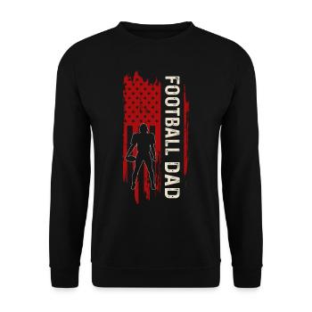 Footballeur Père Papa Joueur de football Cadeau - Sweat-shirt Unisexe - noir - Devant - Alina (178cm) & Michal (187cm)