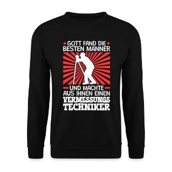 Die besten Vermessungstechniker Vermesser - Unisex Pullover - Schwarz - Vorne - Alina (178cm) & Michal (187cm)