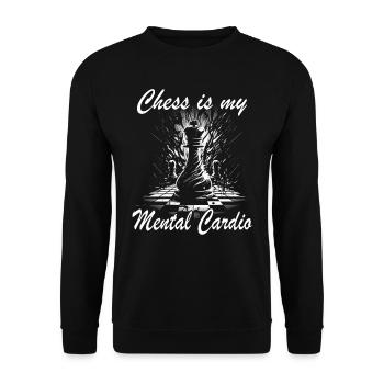 Chess - Chess player - Unisex Sweatshirt - black - Front - Alina (178cm) & Michal (187cm)