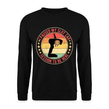 Slot Car Racing RC Car Drag Race - Unisex Sweatshirt - black - Front - Alina (178cm) & Michal (187cm)