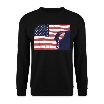 Free Climbing Mountaineers & Bouldering Free Climbing - Unisex Sweatshirt - black - Front - Alina (178cm) & Michal (187cm)