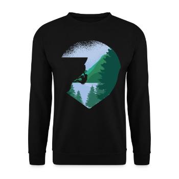 Free Climbing Mountaineers & Bouldering Free Climbing - Unisex Sweatshirt - black - Front - Alina (178cm) & Michal (187cm)