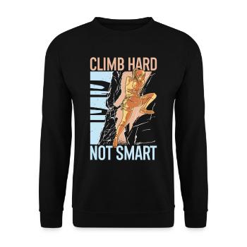 Free Climbing Mountaineers & Bouldering Free Climbing - Unisex Sweatshirt - black - Front - Alina (178cm) & Michal (187cm)