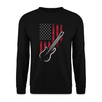 Guitar - Guitarist - Unisex Sweatshirt - black - Front - Alina (178cm) & Michal (187cm)