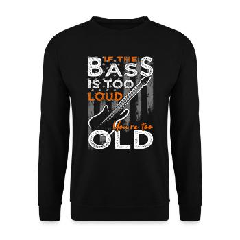 Bassspieler - Gitarre - Gitarrist - Unisex Pullover - Schwarz - Vorne - Alina (178cm) & Michal (187cm)