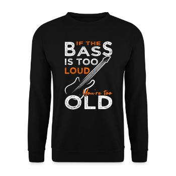 Bassspieler - Gitarre - Gitarrist - Unisex Pullover - Schwarz - Vorne - Alina (178cm) & Michal (187cm)