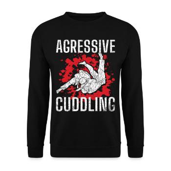 Jiu Jitsu Kampfkunst Kung Fu & Karate Jiu Jitsu - Unisex Pullover - Schwarz - Vorne - Alina (178cm) & Michal (187cm)