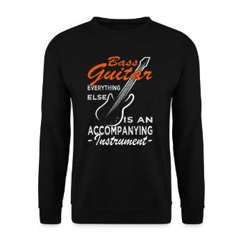Bassspieler - Gitarre - Gitarrist - Unisex Pullover - Schwarz - Vorne - Alina (178cm) & Michal (187cm)