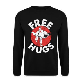 Jiu Jitsu Martial Arts Kung Fu & Karate Jiu Jitsu - Unisex Sweatshirt - black - Front - Alina (178cm) & Michal (187cm)