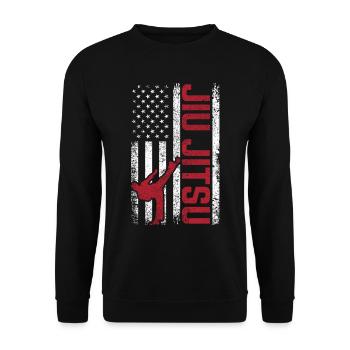 Jiu Jitsu Martial Arts Kung Fu & Karate Jiu Jitsu - Unisex Sweatshirt - black - Front - Alina (178cm) & Michal (187cm)